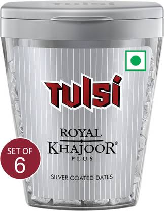 Tulsi Royal Khajoor Plus|Mukhwas|Silver Coated Dry Dates Mouth Freshener Mouth Freshener