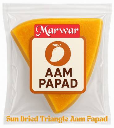 Marwar Aam Papad (Dry, Fresh and Khatta Meetha Mango Pulp Thin Papad Slices) MANGO Toppings & Chips