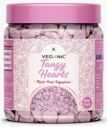 Veganic Chatpati Gulabi Heart Shaped Candy | Sweet & Sour Heart Shaped Toffee khatti mithi Mouth Freshener