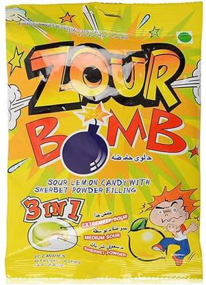 Zour Bomb Lemon Flavour Candy, 110 g Lemon Sour Candy