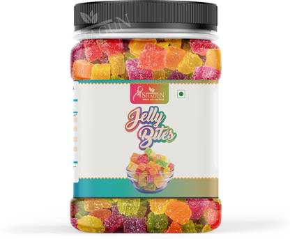 Shagun Jelly Bites Mix Fruit Candy Sugar Coated Mix Fruits Jelly Beans Sweet Jelly Beans