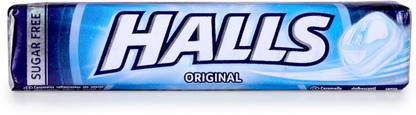 HALLS Original Coolwave Candy - Menthol Flavour, Soothes Sore Throat, 32 gm Original Coolwave Candy