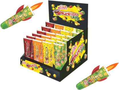 SATASTE Pichkoo Candy 30Tube/Box Liquid Jelly Candy Fruit Flavours 4 Flavors Jelly Candy Strawberry, Mango, Orange, Lemon Jelly Candy