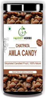 Hobby Herbs Chatpata Amla Candy |Masala Amla Candy |Indian Gooseberries | Dry Masala Amla Candy Candy