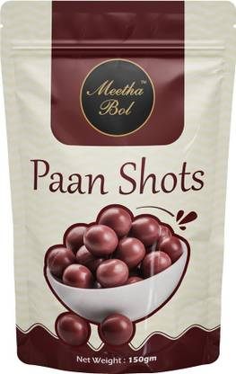 Meetha Bol Paan Shots : Real Paan Flavored Toffee Balls | Digestive Candy for Fresh Breath Paan Flavor Candy