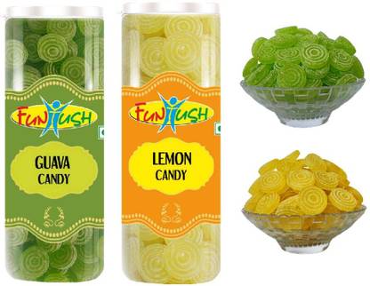 Funtush Guava-Lemon-Candy-Pack of 2 Mixed Candy