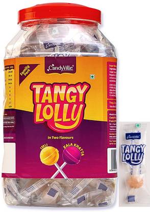 CandyVille TangyLolly Tangy and Tart Imli & Kala Khatta Lollipop