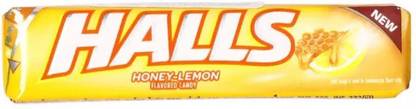 HALLS Honey & Lemon Candy - Soothes Sore Throat & Cough, 32gm Honey & Lemon Candy