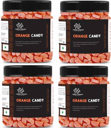 HUNGRY HARVEST Orange Candy Narangi Goli |Khatti Mithi Candy [Jar Pack] Orange Candy