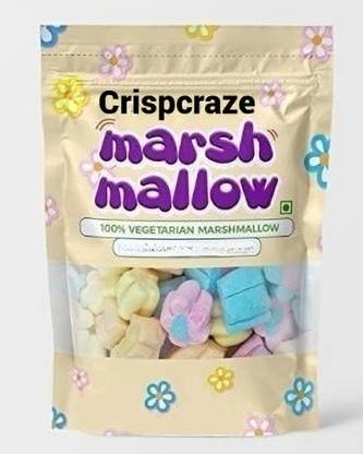 crispcraze Flower Shape Marshmallows 150gm ,marshmallow candy marshmallow, mix flavour Marshmallow