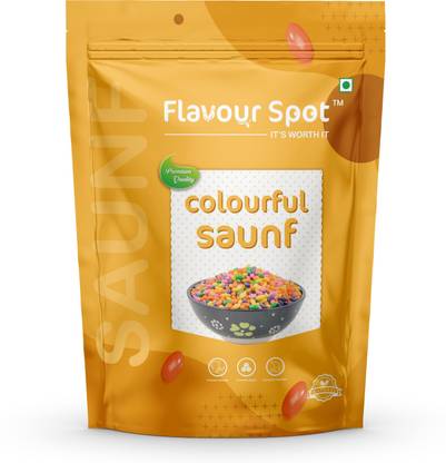 Flavour Spot Sweet Saunf – Flavoured Fennel Mouth Freshener in Convenient Pouch Pack Colourful Saunf Mouth Freshener