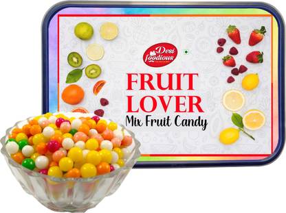 Desi foodious Fruit Lover Colourful Mix Fruit Candy Shots Orange Candy, Strawberry Candy, Lemon Candy, Mango Candy Candy