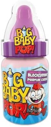 Bazooka Big Baby Pop Hard Candy Lollipop with Dextrose powder | Blackcurrant Flavored Candy