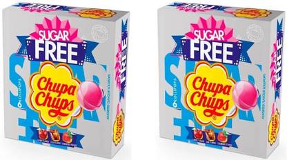 Chupa Chups Sugar Free Lollipops | Cherry, Cola, and Strawberry Flavor | Lollipop