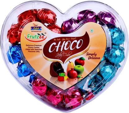 FRUTZEE Choco Jelly Big Heart 24 Pic Choco, Jelly Toffee