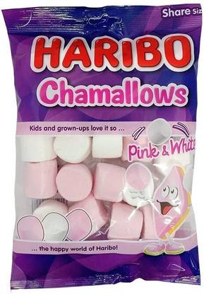 Haribo Chamallows Pink & White, Share Size, 140 g Regular Marshmallow