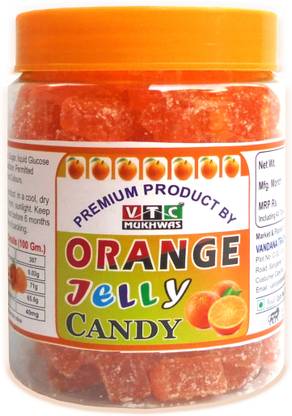VTC Orange Fruit Jelly Bites Sugar Coated Jelly Candy Orange Jelly Candy