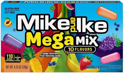 mike and ike Candy Mega Mix | Chewy Assorted Fruit Flavored Candy