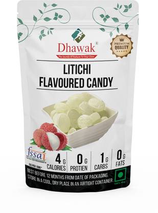 Dhawak Litchi Candy Khatti Mithi Goli Litchi Toffee for kids Litchi Flavour Candy Litchi Candy
