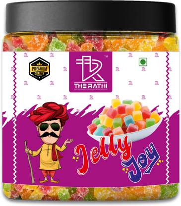 THE RATHI Jelly Bites | Sugar-Coated Jelly Candy Beans |Sweet & Chewy Juicy Jellies Fruits Jelly Candy