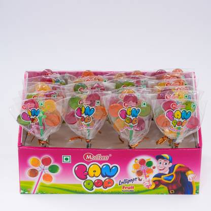Madhur Fruit Flavoured Fan Pop Lollipop Fruit Favoured Lollipop