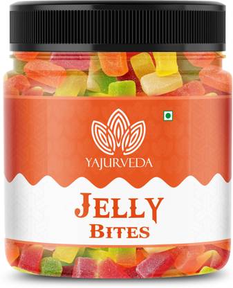 Yajurveda Jelly Bites (Sweet-Coated in Sugar and Brightly Coloured) Fruits Jelly Candy