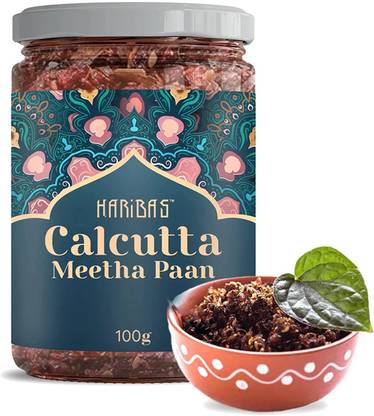 HARIBAS Calcutta Meetha Paan 100g Without Supari | After-Meal Snack| Traditional Mukhwas Calcutta Paan Mouth Freshener