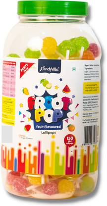 CandyVille FrootPop Lollipop / Sugar Coated / Not Individually Wrapped - Mix Fruits Lollipop