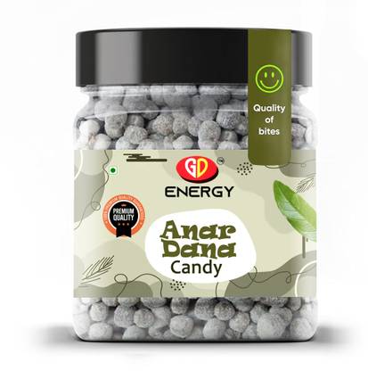 Gd Energy 100% Organic Anardana Goli 250g | Digestive & Mouth Freshener | Tasty Mukhwas Pomegranate Candy