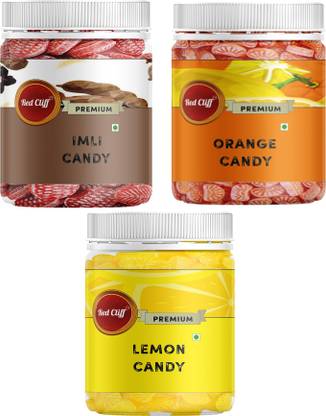 RED CLIFF Premium Khatti Mithi Toffee | Combo Pack Of 3 | Imli, Orange, Lemon Candy