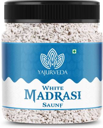 Yajurveda Homemade Peppermint Coated Fennel Seeds Sugarcoated White Saunf Madrasi Saunf Peppermint Mouth Freshener