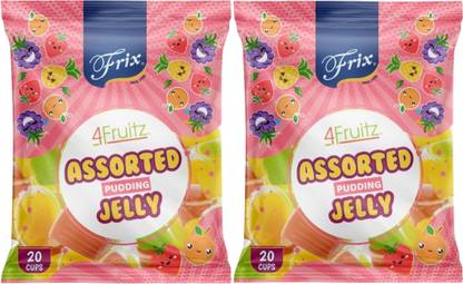 4Fruitz Delicious Mix Fruits Pudding Jelly Colorful candy Multi Pack of 2 Fruit Jelly Candy