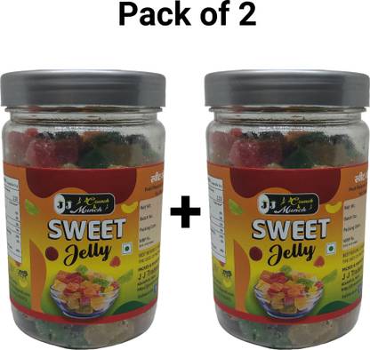 J J crunch N munch Sweet Jelly Candy Flavoured Sugar Jelly Jar Sugar Coated Sweet Fruits Candy Sweet & Sour Jelly Candy