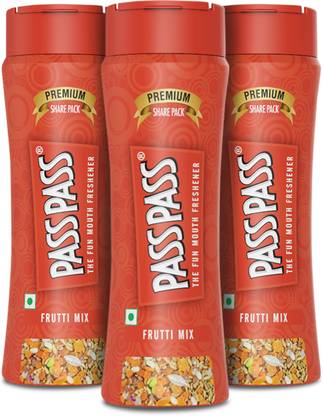 Pass Pass Dried Fruit Based Mouth Freshener | Digestive, High in Fibre & Anti-Oxidants | Frutti Mix Mouth Freshener