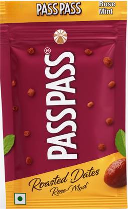 Pass Pass Roasted Dates Rose Mod Mouth Freshener | 36 pieces in 1 | Fresh Mukhwas Mint and Rose Mouth Freshener