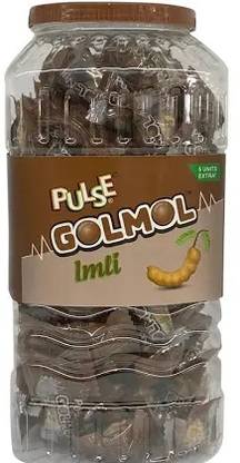 ds group PULSE GOLMOL IMLI Candy | Khatti Meethi Imli 125 pieces | Emli Candy jar IMLI CANDY Candy
