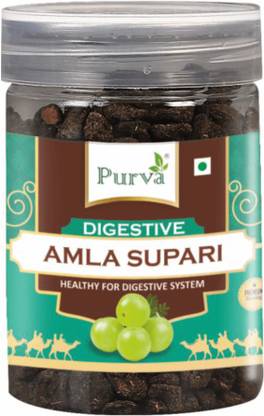 Purva Bites Premium Amla Supari, Sun-Dried Indian Gooseberry, Digestive Jeera Goli