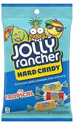 Jolly Rancher Hard Candy Fruit Punch, Lime, Mango, Golden Pineapple Candy