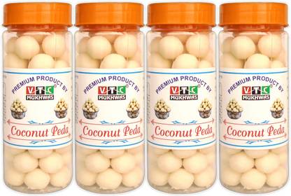 VTC Pure Real Milk Coconut Peda Kerala Nariyal Soft & Chewy Milky Laddu Coconut Candy