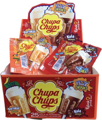 Chupa Chups 3d Fizzy Drinks Lollipops Product Of Turkey Coke and Orange Lollipop