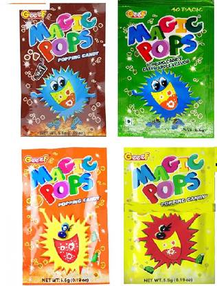 Magic Pop Popping Candy 10 Cola + 10 Apple + 10 + Orange + 10 Lemon