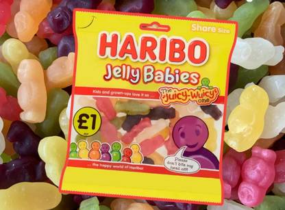 Haribo Jelly Babies (IMPORTED FROM UK) Mixed Fruit Flavor Jelly Candy