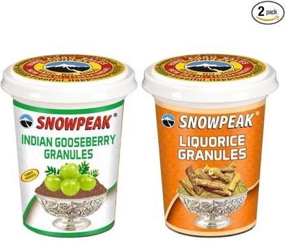 SNOWPEAK Combo of Indian Gooseberry (50g) and Liquorice Granules (50g) Amla & Mulethi