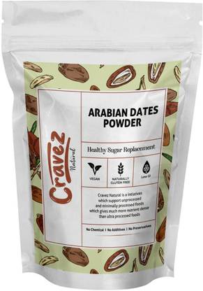 cravez Dates Powder | Nutrient rich with Low Glycemic Index | Sugar Substitute | Dry Dates