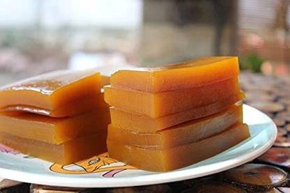 Veganic Aam Papad (Dried Alphonso Mango Slices) | Mango Amavat Aam Papad (Orange Colour) Khatha Meetha