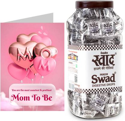 SWAD Mom To Be/New Mother/pregnant(Digestive Candy150 Jar & Greeting card) Digestive Candy Candy