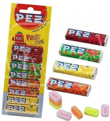 Paradise Pez Play Exotic Mix Fruit Candy Sweets With Free App Games For Skill Memory, Fun Mix Fruit Candy
