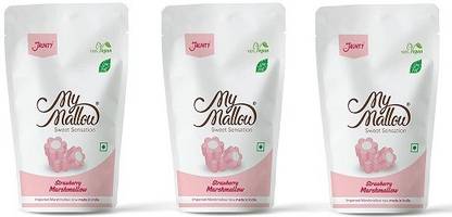 Jaunty My Mallow Sweet Sensation Strawberry Marshmallow-55G-(Pack of 3) Strawberry Marshmallow