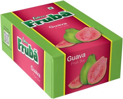 Falero Fruba | Guava Fruit Bar 360g | 33% Fruit Pulp| 24 Bars in one box | Pack of 1 Guava Candy Bar
