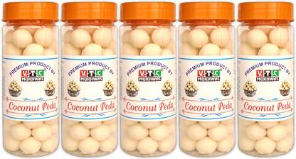 VTC Pure Real Milk Coconut Peda Kerala Nariyal Soft & Chewy Milky Laddu Coconut Candy